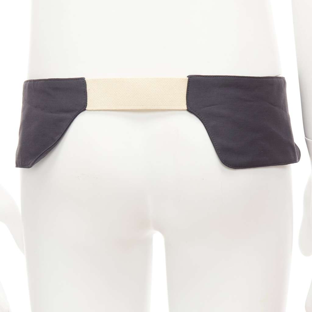 Raf Simons Medusa Buckle Black Belt Grey Very good - Front View