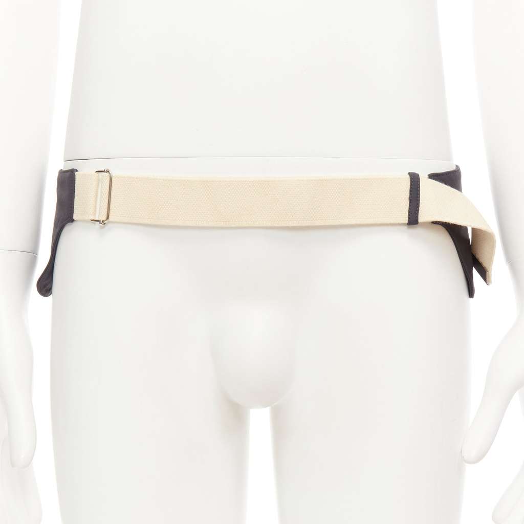 Raf Simons Medusa Buckle Black Belt Grey Very good - Back View