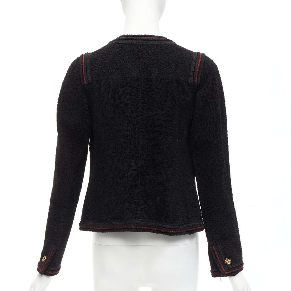 Chanel Black Tweed CC Jacket Black Wool Very good - Box View