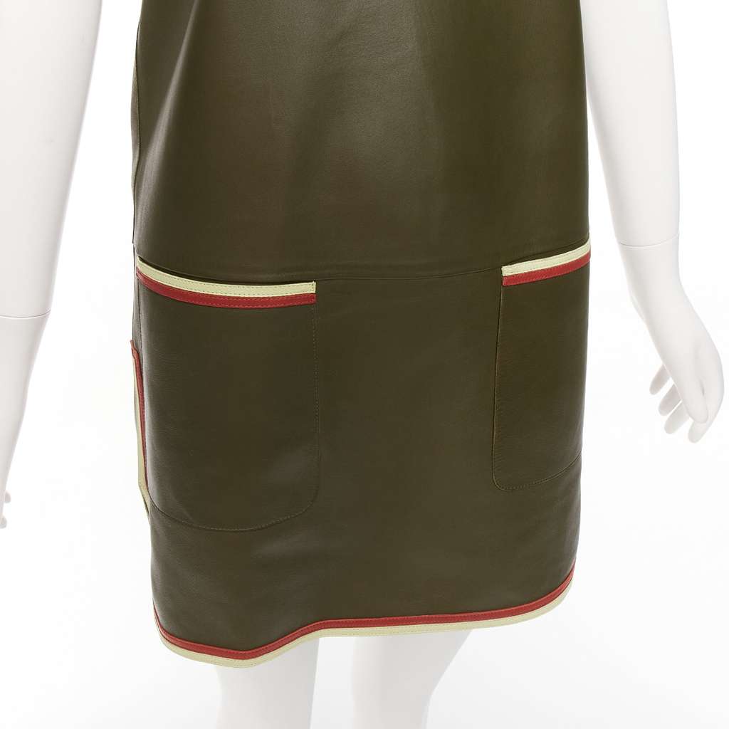 Celine Mod Leather Dress Green Leather Very good - Back View