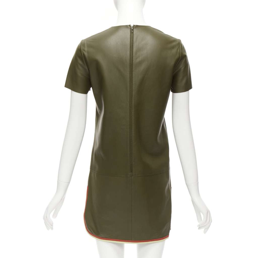 Celine Mod Leather Dress Green Leather Very good - Box View