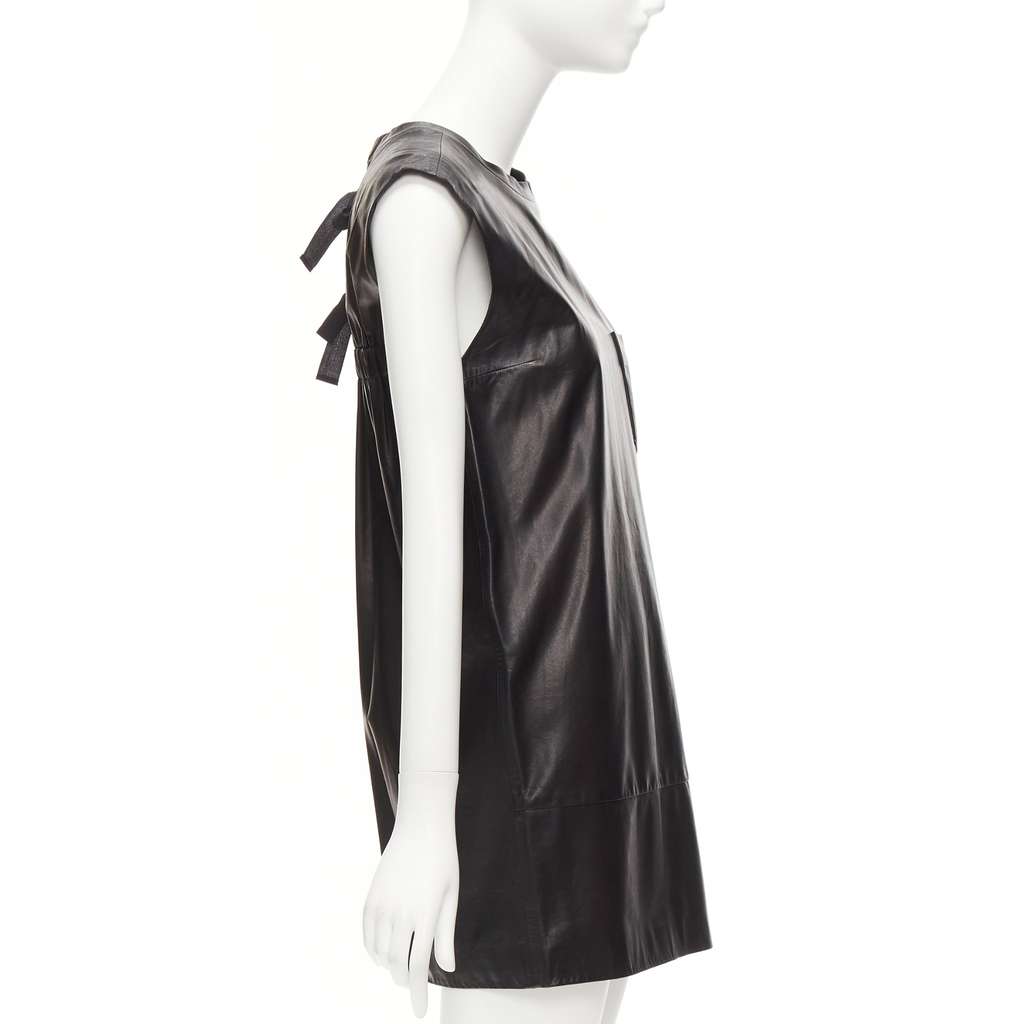 3.1 Phillip Lim Pocketed Lace Dress Black Leather Very good condition - Model View