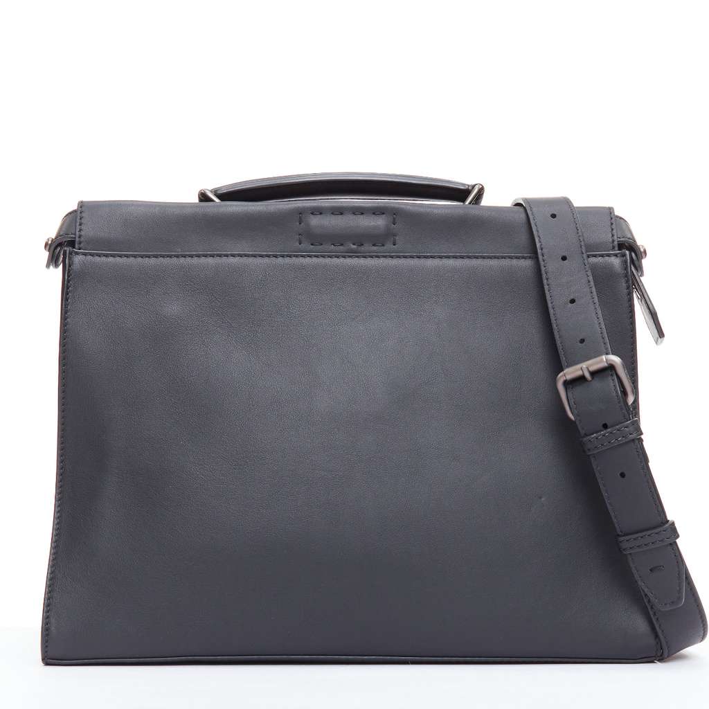 Fendi Peekaboo Black Leather Good - Front View