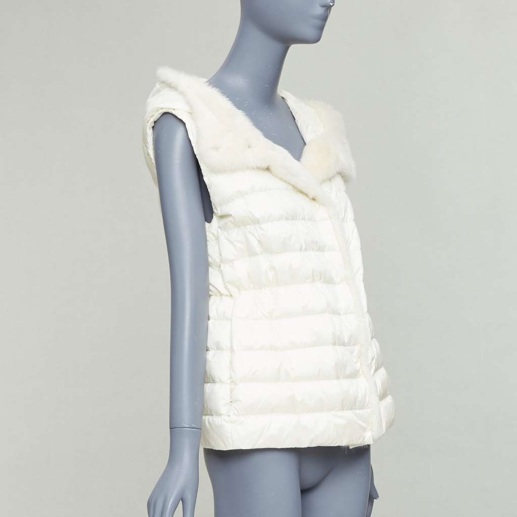 Moncler Beurre Gilet Ecru Very good - Inside View