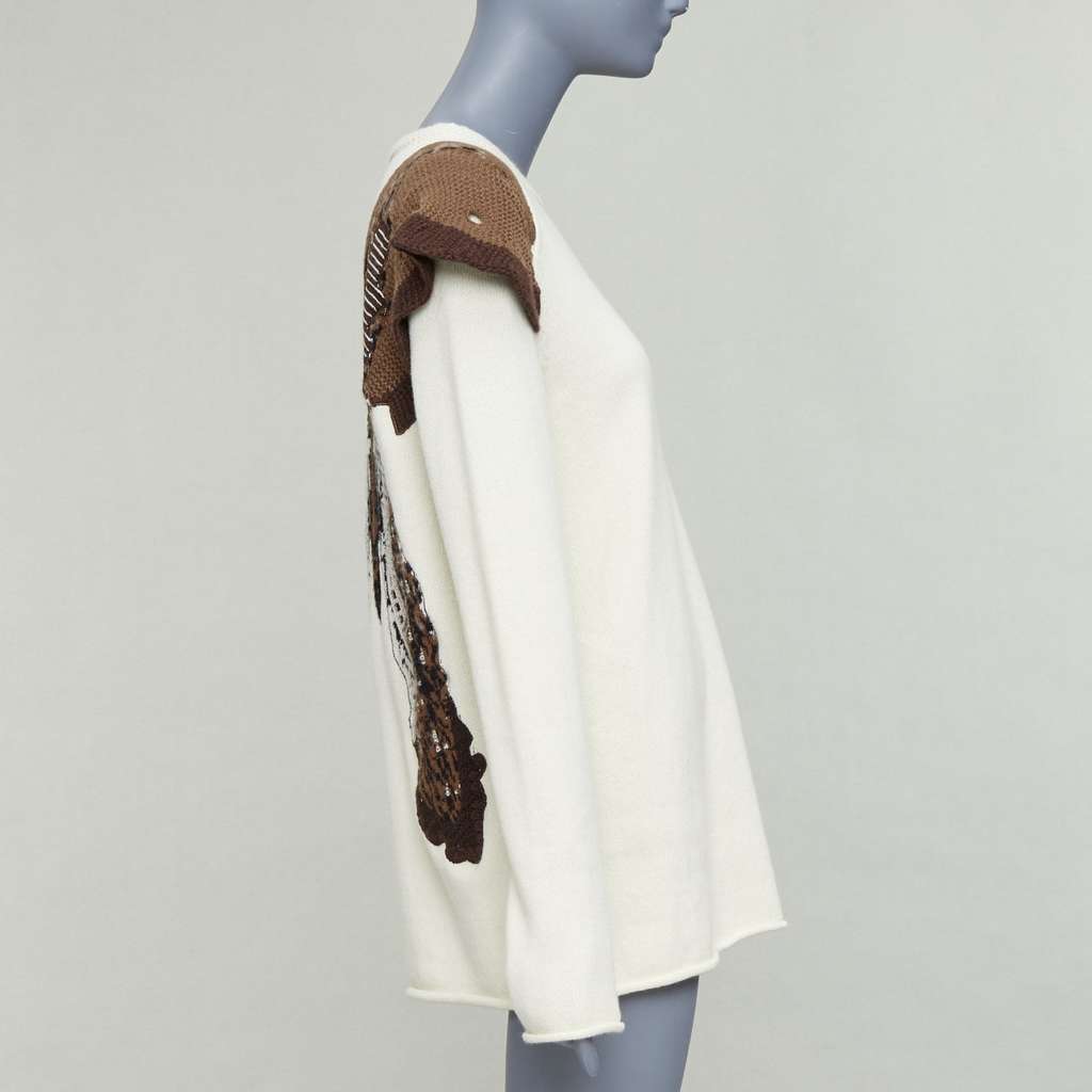 Chloé Flutter Knit Sweater Ecru Wool Very good - Box View