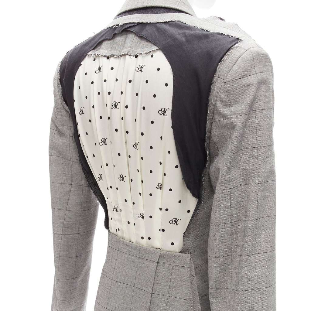 Monse Grey Draped Blazer Jacket Grey Wool Never worn - Back View