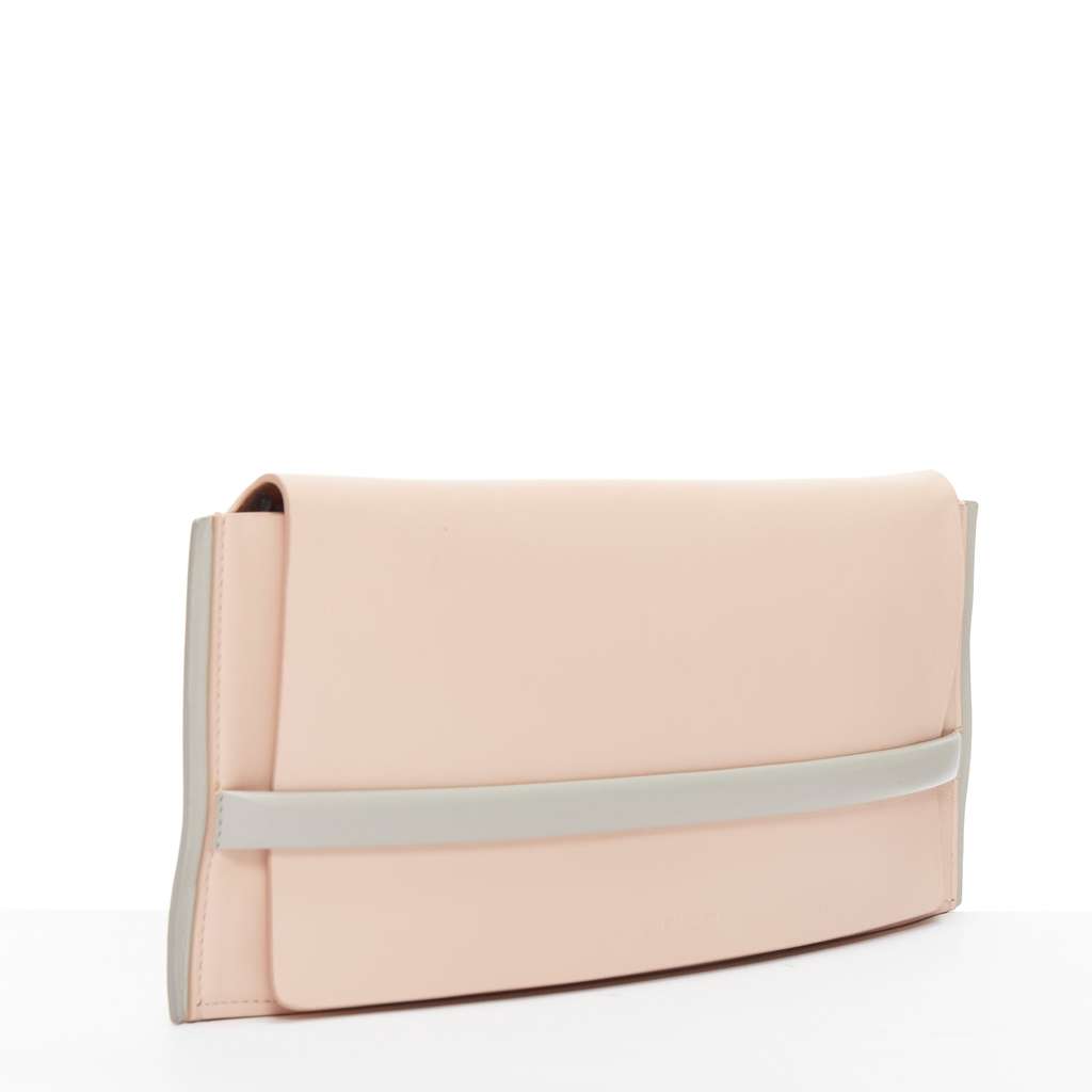 Jil Sander Gold Stud Wristlet Pink Leather Very good - Inside View