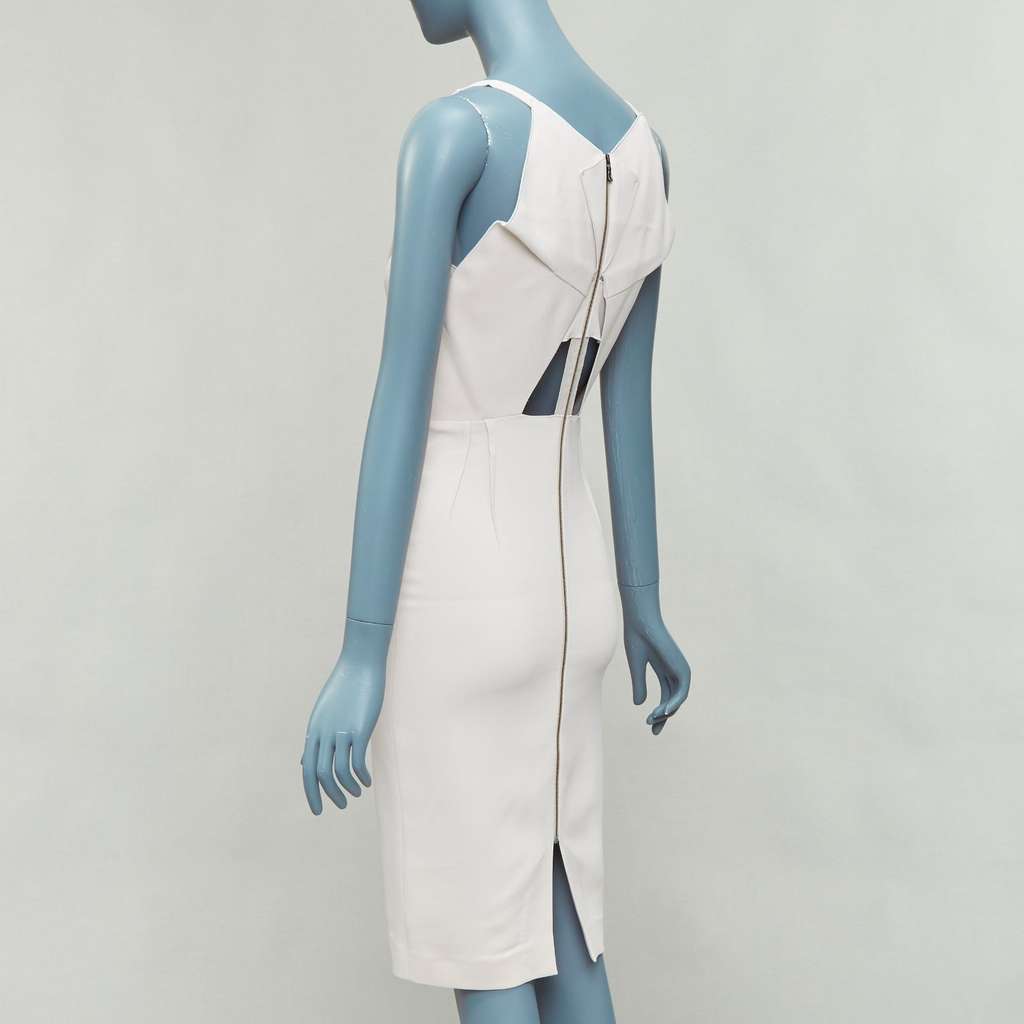 Roland Mouret Origami Pleat Dress Beige Good - Box View