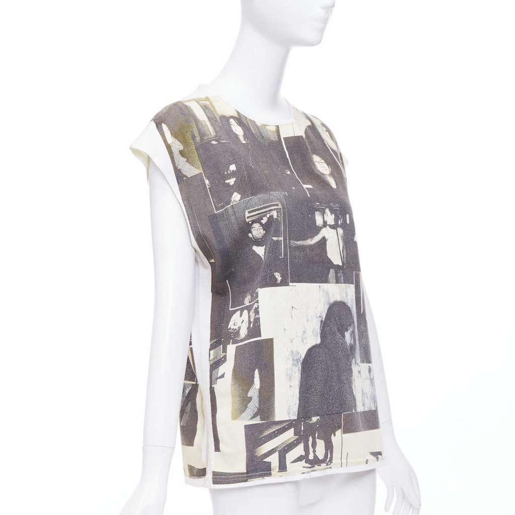 Balenciaga Photo Print Top Grey Cotton Never worn - Inside View