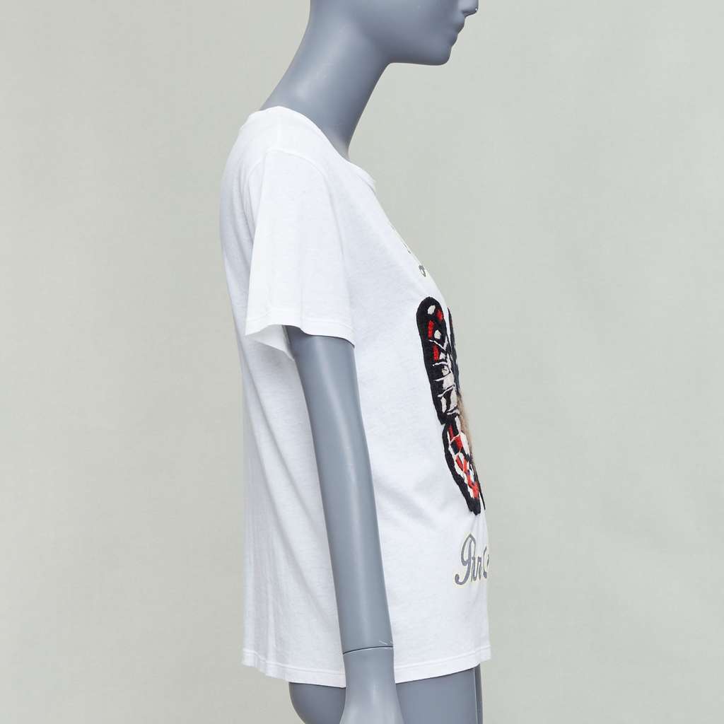 Gucci Butterfly Embroidered Tee White Cotton Never worn - Model View