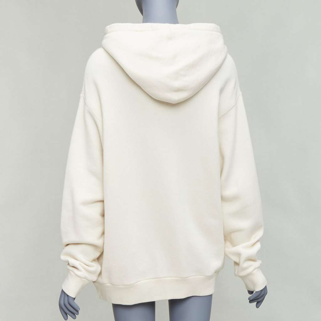Gucci Embroidery Pearl Hoodie Ecru Cotton Very good - Box View