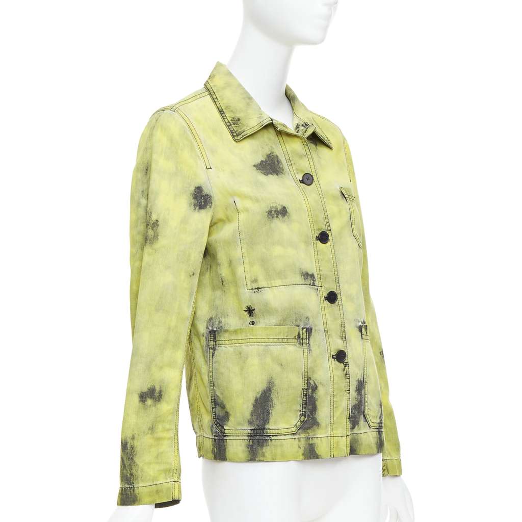 Dior Green Tie Dye Overshirt Green Cotton Never worn - Inside View