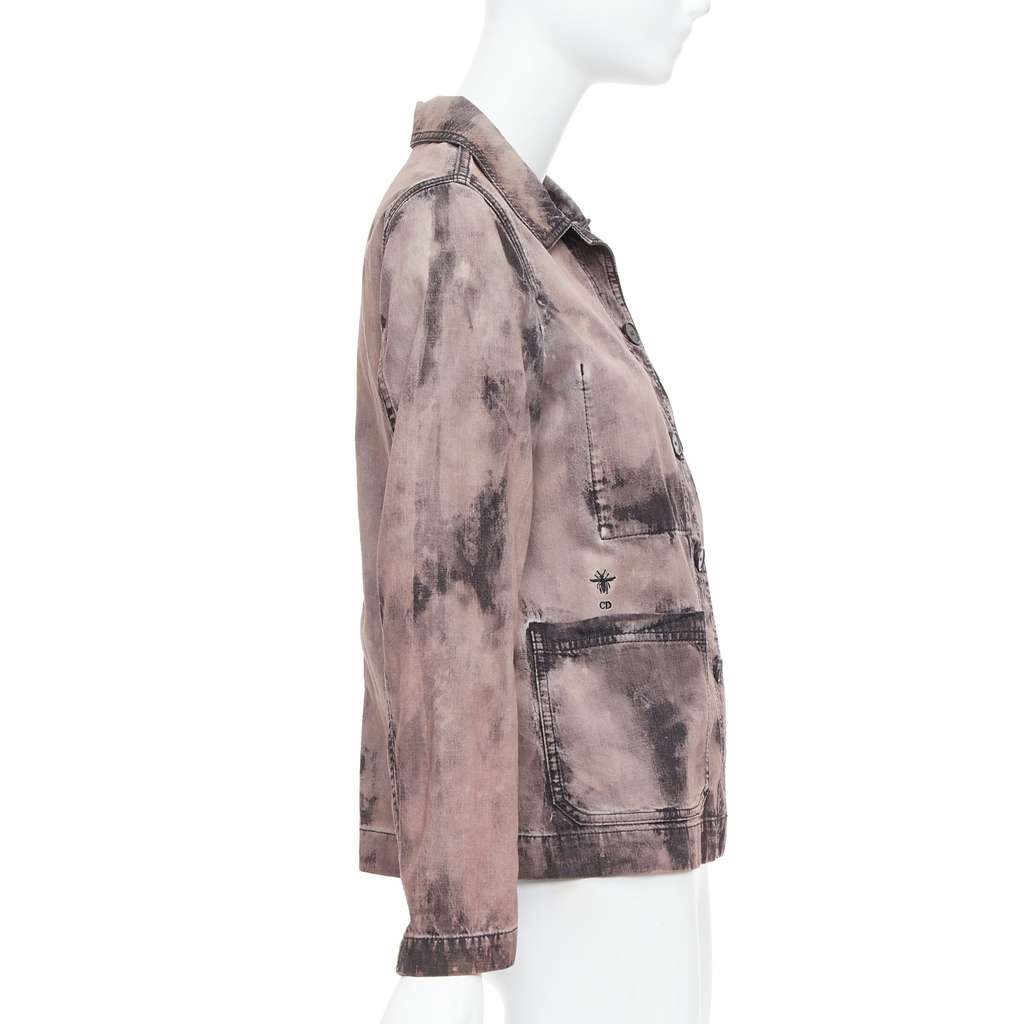 Dior Purple Tie Dye Overshirt Purple Cotton Never worn - Box View