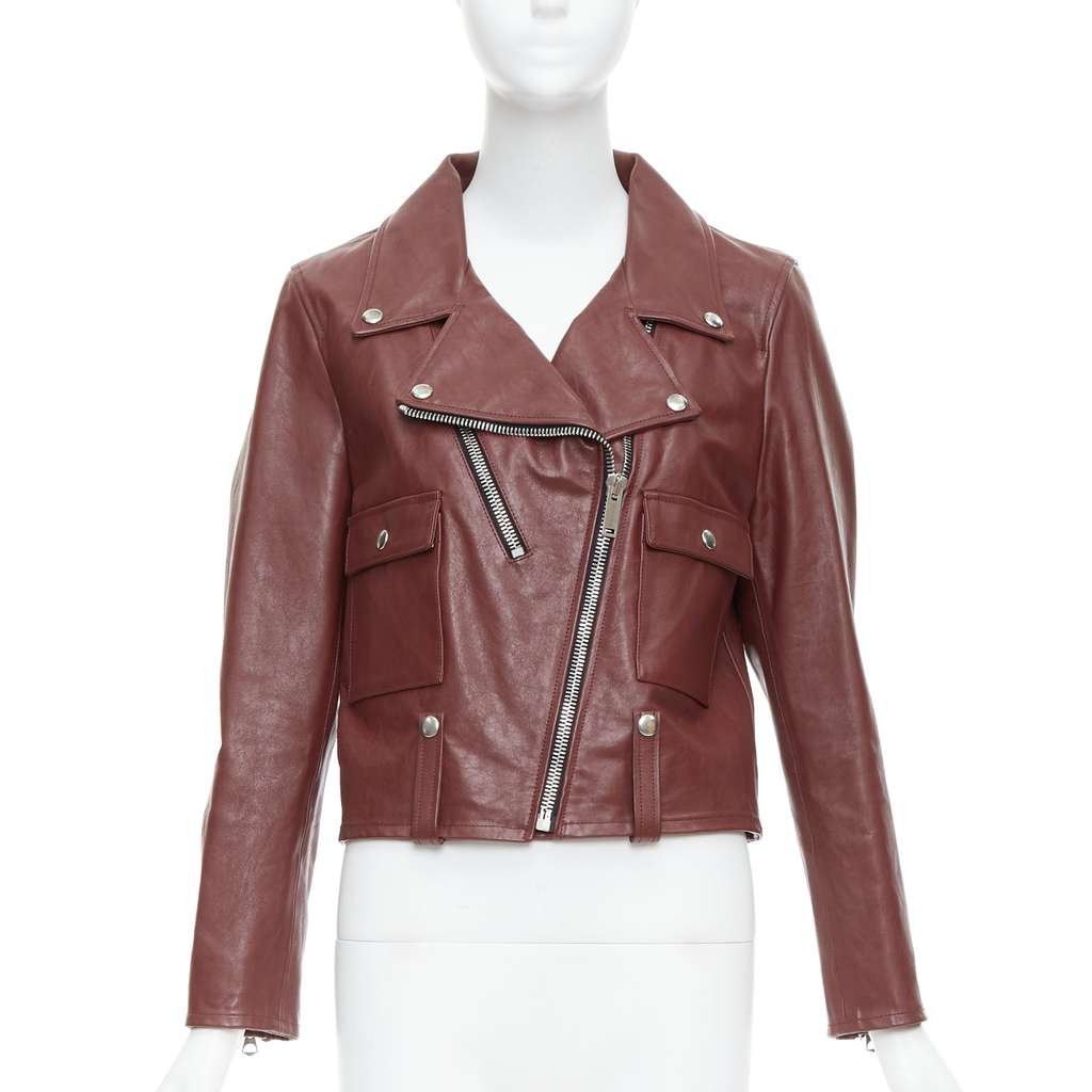 Golden Goose Burgundy Biker Jacket Burgundy Leather Very good condition - Inside View