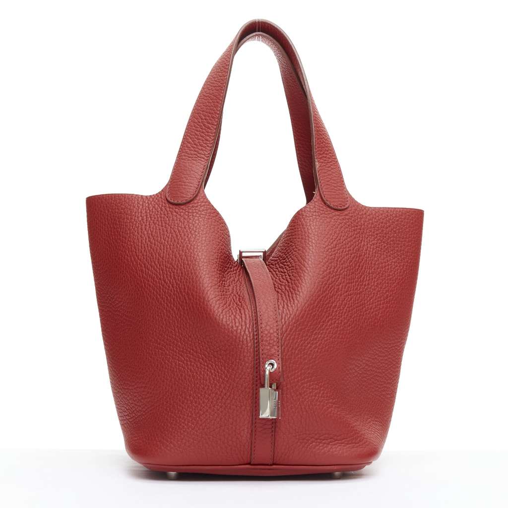 Hermès Picotin 22 Red Leather Good condition - Front View