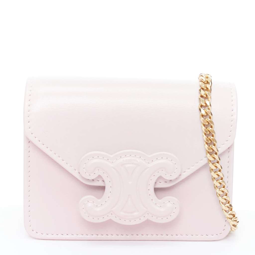 Celine Triomphe Purple Leather Never worn, with tag - Front View