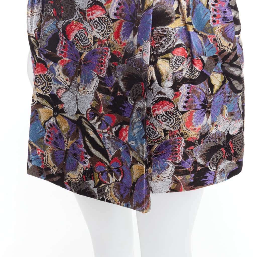 Valentino Garavani Butterfly Jacquard Skirt MultiColor Silk Very good - Back View