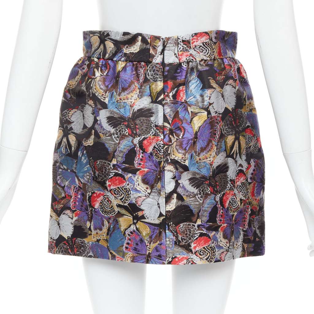 Valentino Garavani Butterfly Jacquard Skirt MultiColor Silk Very good - Box View