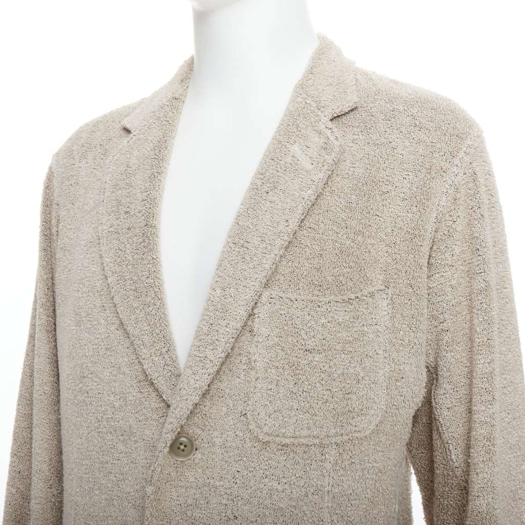 Yohji Yamamoto Beige Jersey Blazer Beige Linen Very good condition - Back View