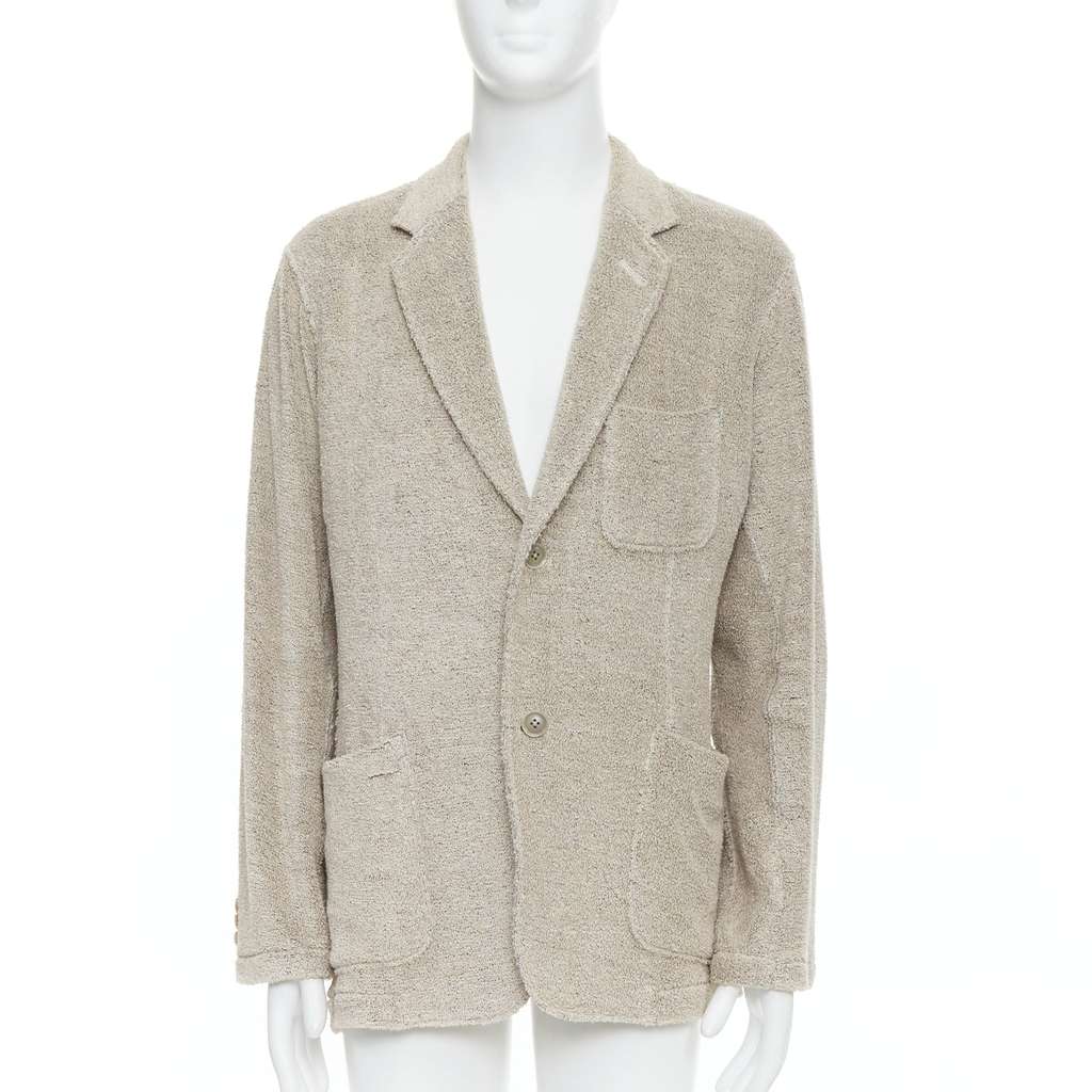 Yohji Yamamoto Beige Jersey Blazer Beige Linen Very good condition - Inside View