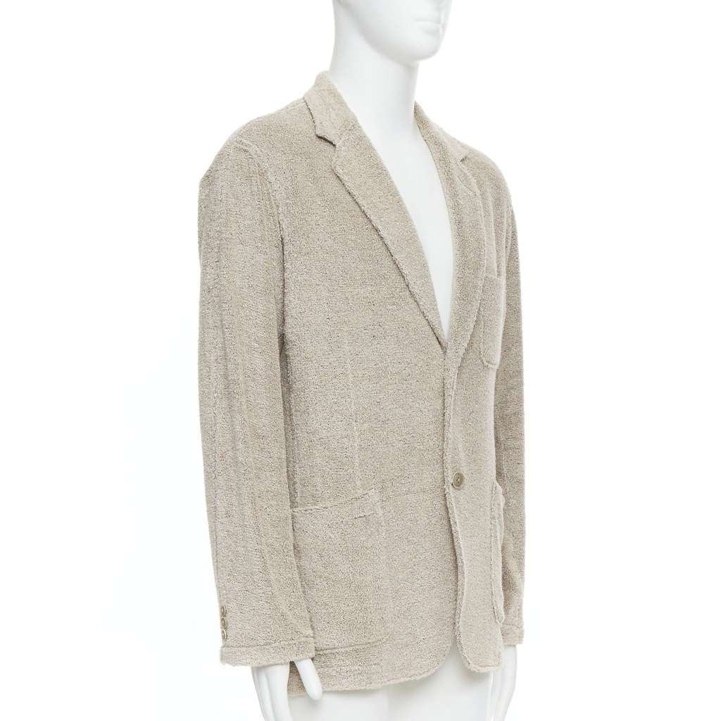 Yohji Yamamoto Beige Jersey Blazer Beige Linen Very good condition - Model View