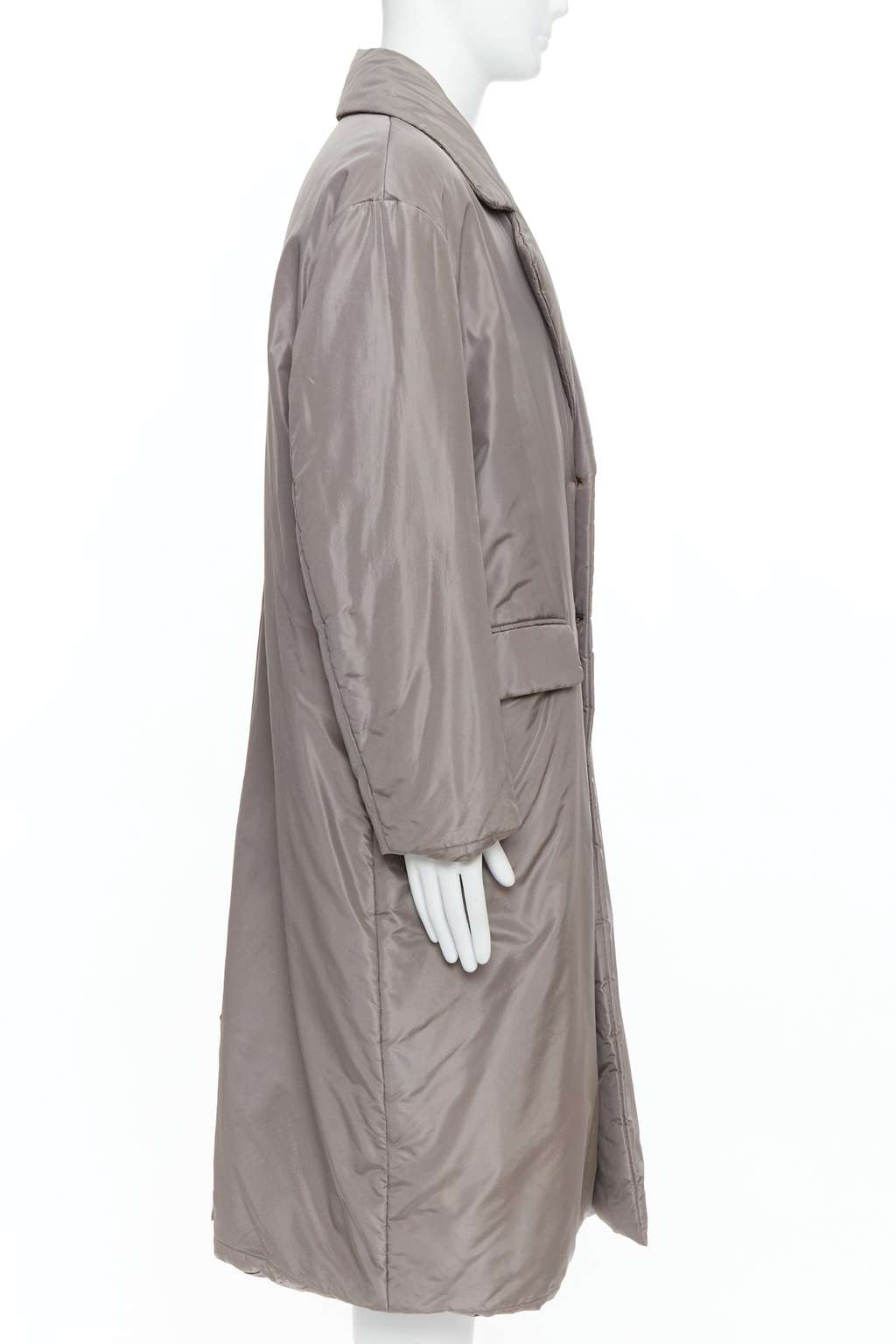 Versace Grey Padded Gold Coat Beige Very good - Model View