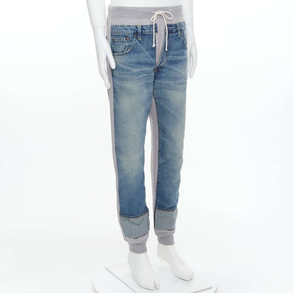 Junya Watanabe Patch Joggers Blue Cotton Never worn - Inside View