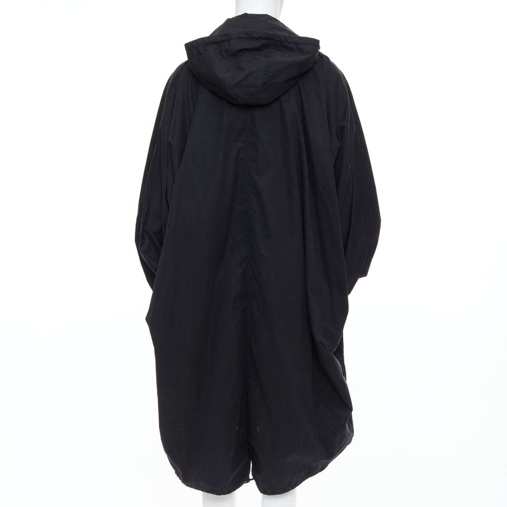 Lemaire Black Cocoon Anorak Coat Black Cotton Fair - Box View