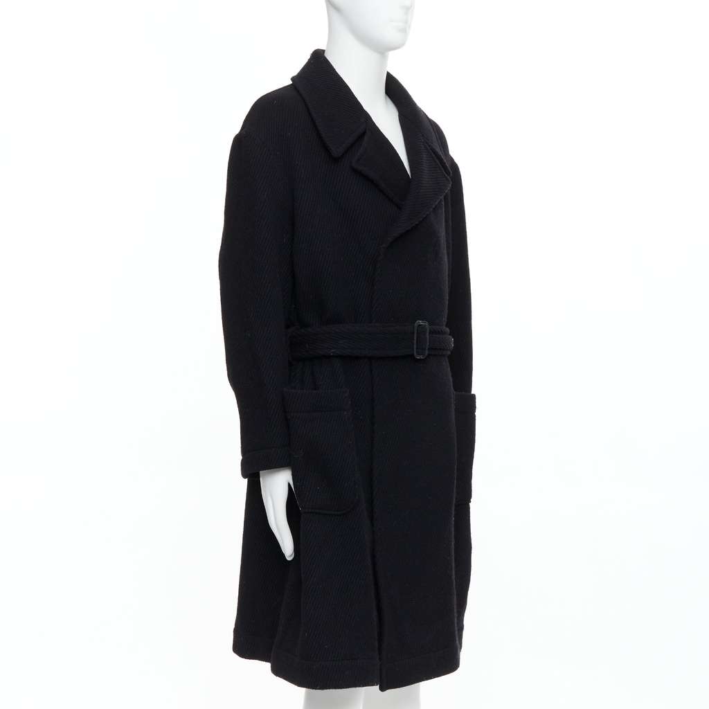 Yohji Yamamoto Black Wool Winter Coat Black Wool Very good condition - Inside View