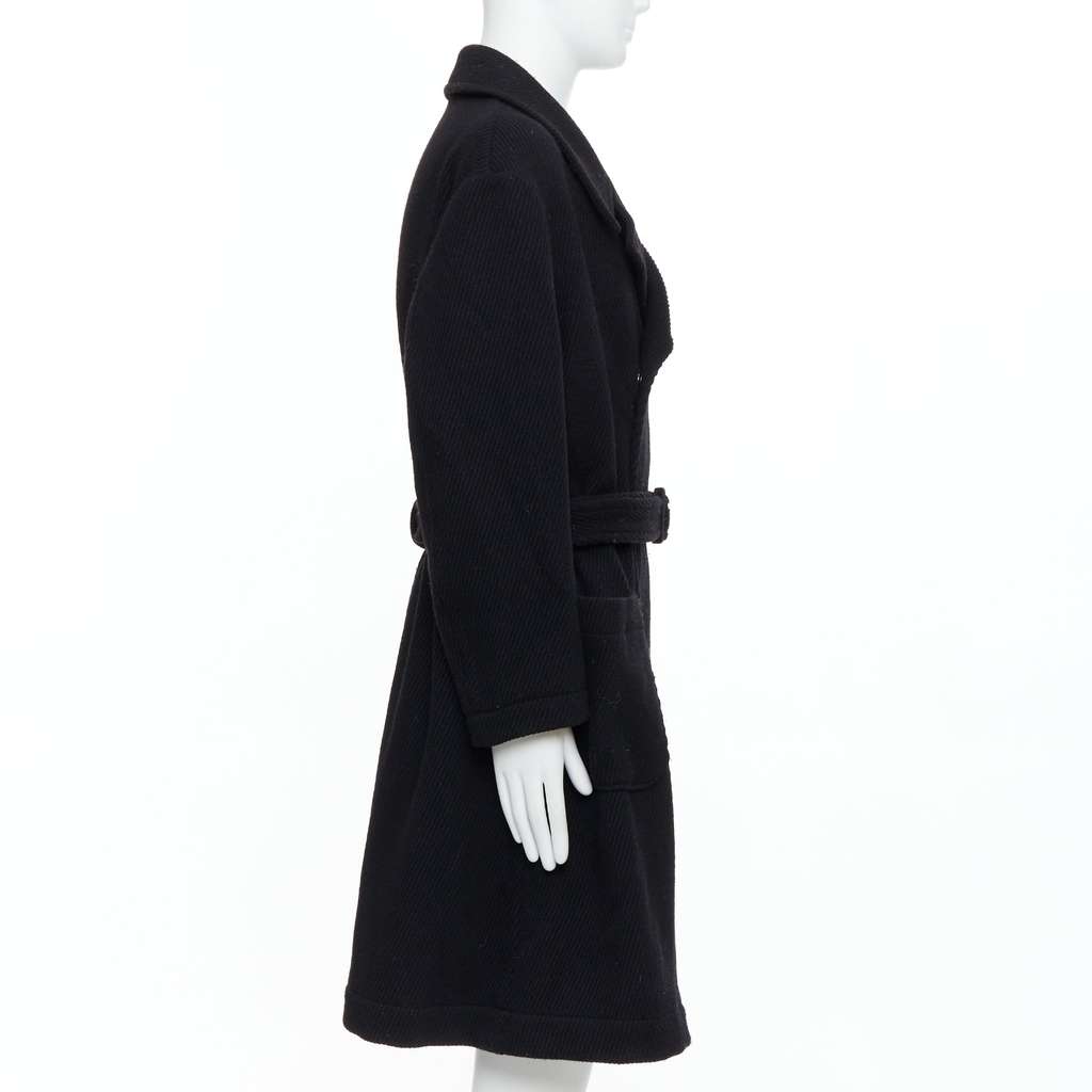 Yohji Yamamoto Black Wool Winter Coat Black Wool Very good condition - Model View