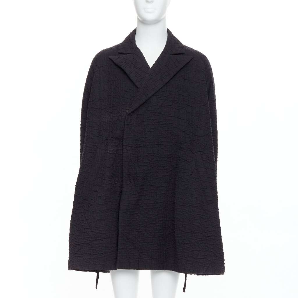 John Rocha Black Flare Raglan Coat Black Fair condition - Front View