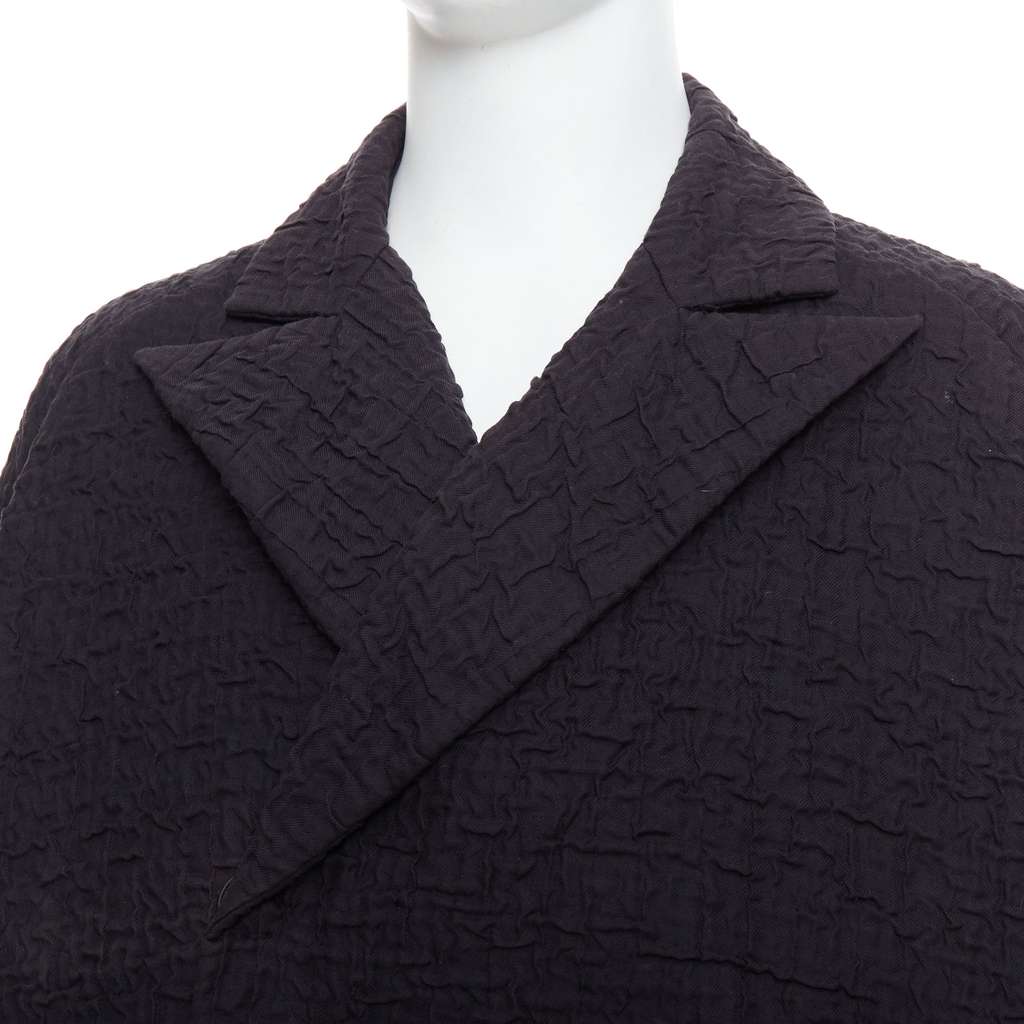 John Rocha Black Flare Raglan Coat Black Fair condition - Back View