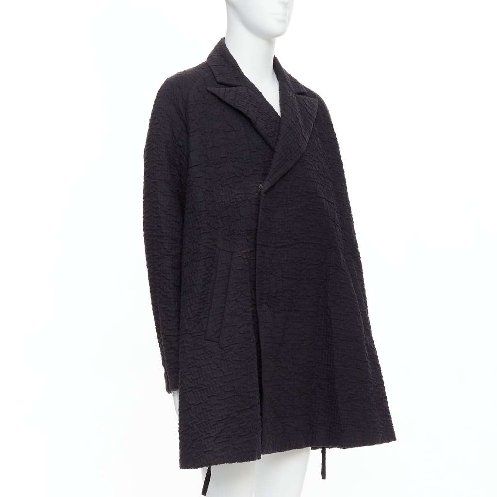 John Rocha Black Flare Raglan Coat Black Fair condition - Inside View