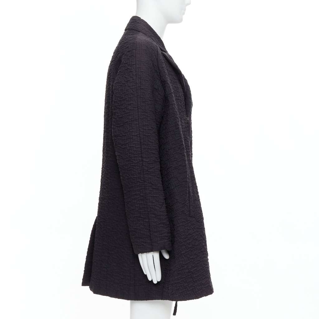 John Rocha Black Flare Raglan Coat Black Fair condition - Model View