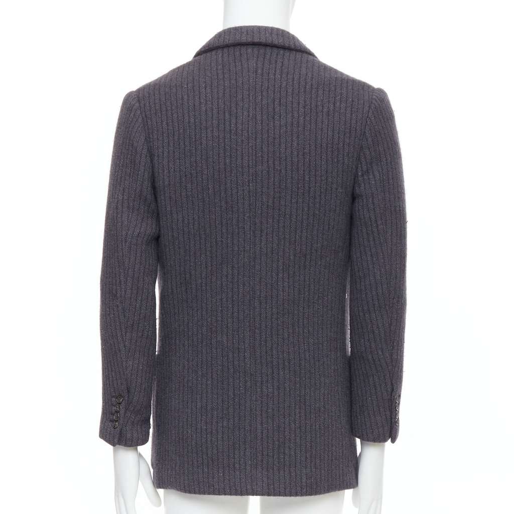 Hermès Grey Stripe Knit Blazer Grey Very good - Box View
