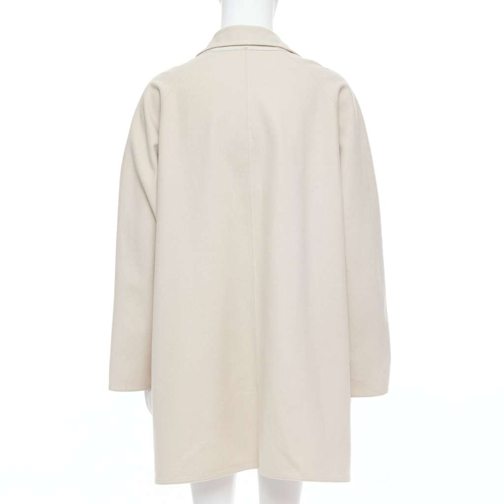 Yohji Yamamoto Grey Wool Boxy Coat Anthracite Wool Very good - Box View