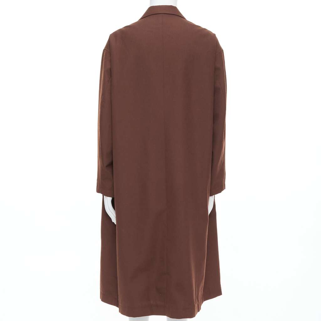 Yohji Yamamoto Brown Long Boxy Coat Brown Never worn - Box View