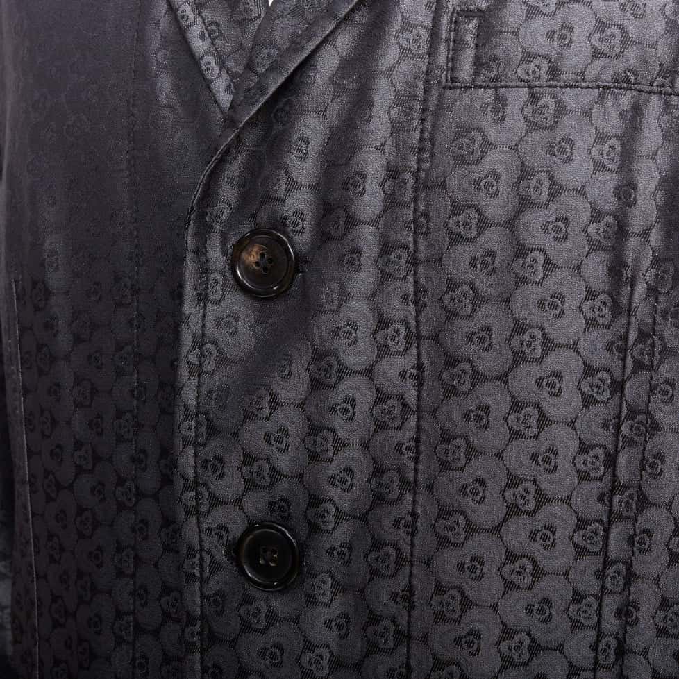 Ann Demeulemeester Grey Brocade Blazer Grey Silk Never worn - Back View