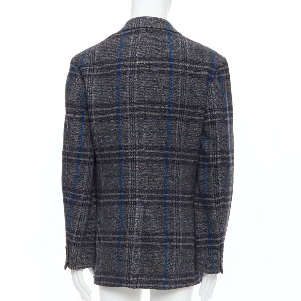 Yohji Yamamoto Black Nylon Anorak Coat Grey Wool Never worn, with tag - Box View