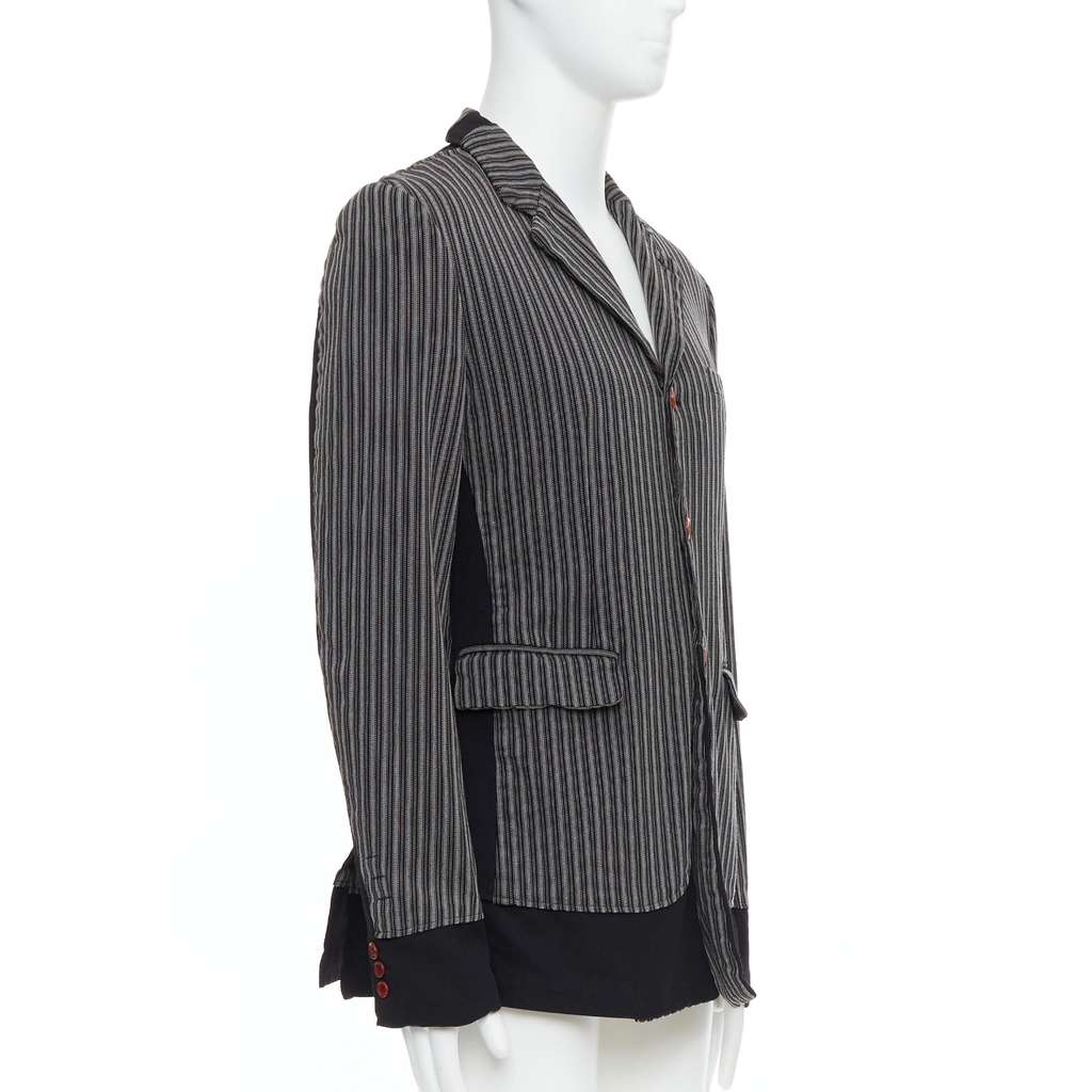 Comme Des Garcons Grey Striped Blazer Grey Wool Very good condition - Inside View