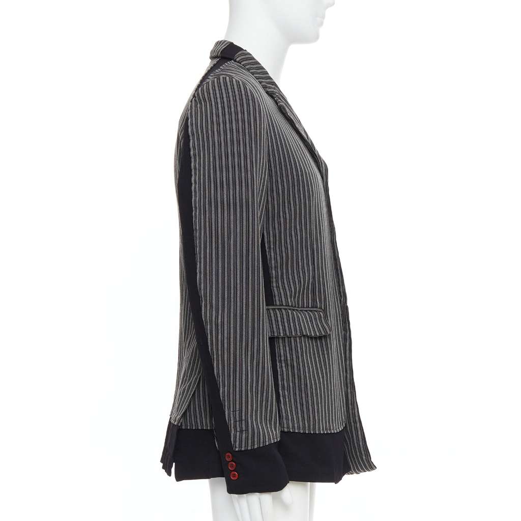 Comme Des Garcons Grey Striped Blazer Grey Wool Very good condition - Model View