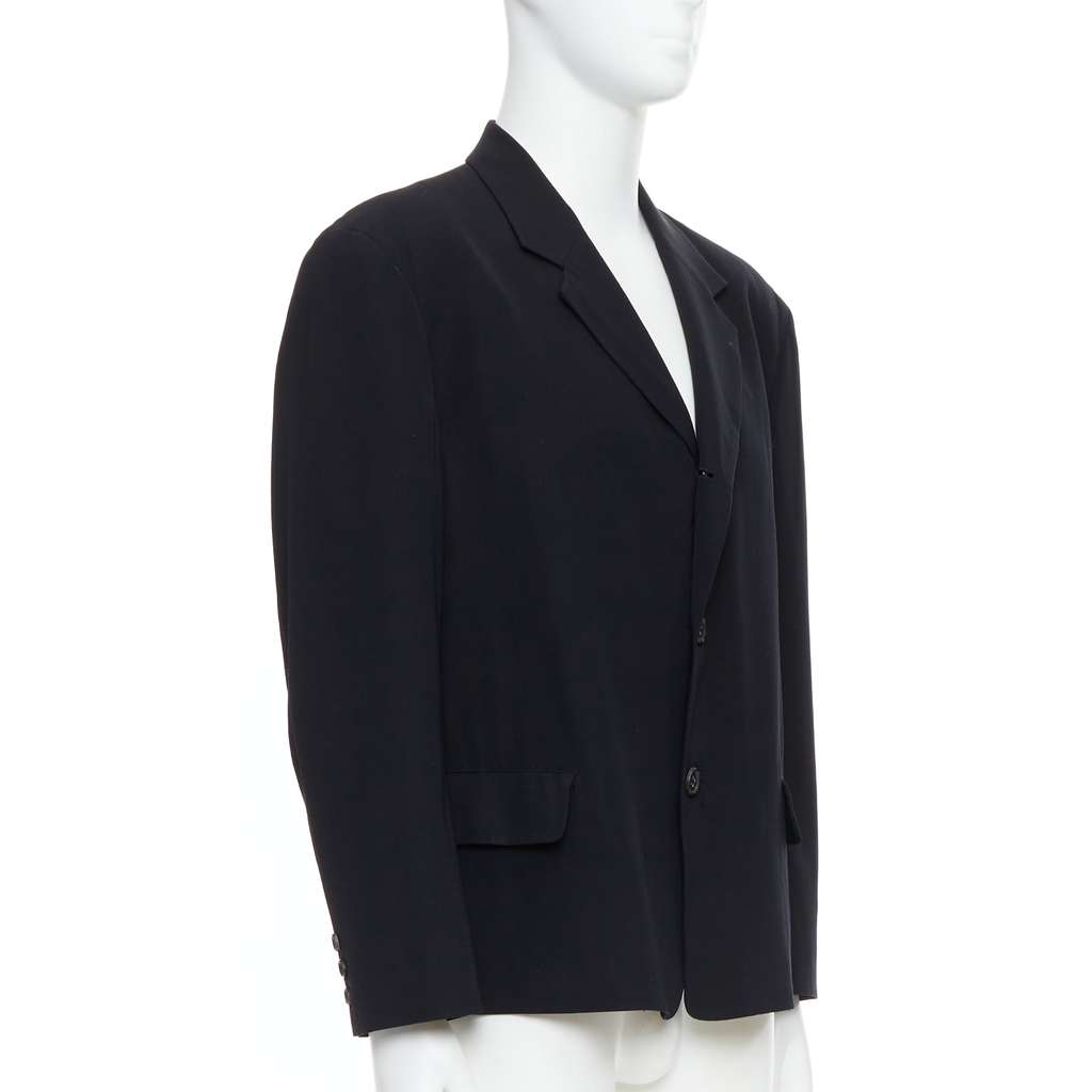 Yohji Yamamoto Black Oversized Blazer Black Wool Good condition - Inside View