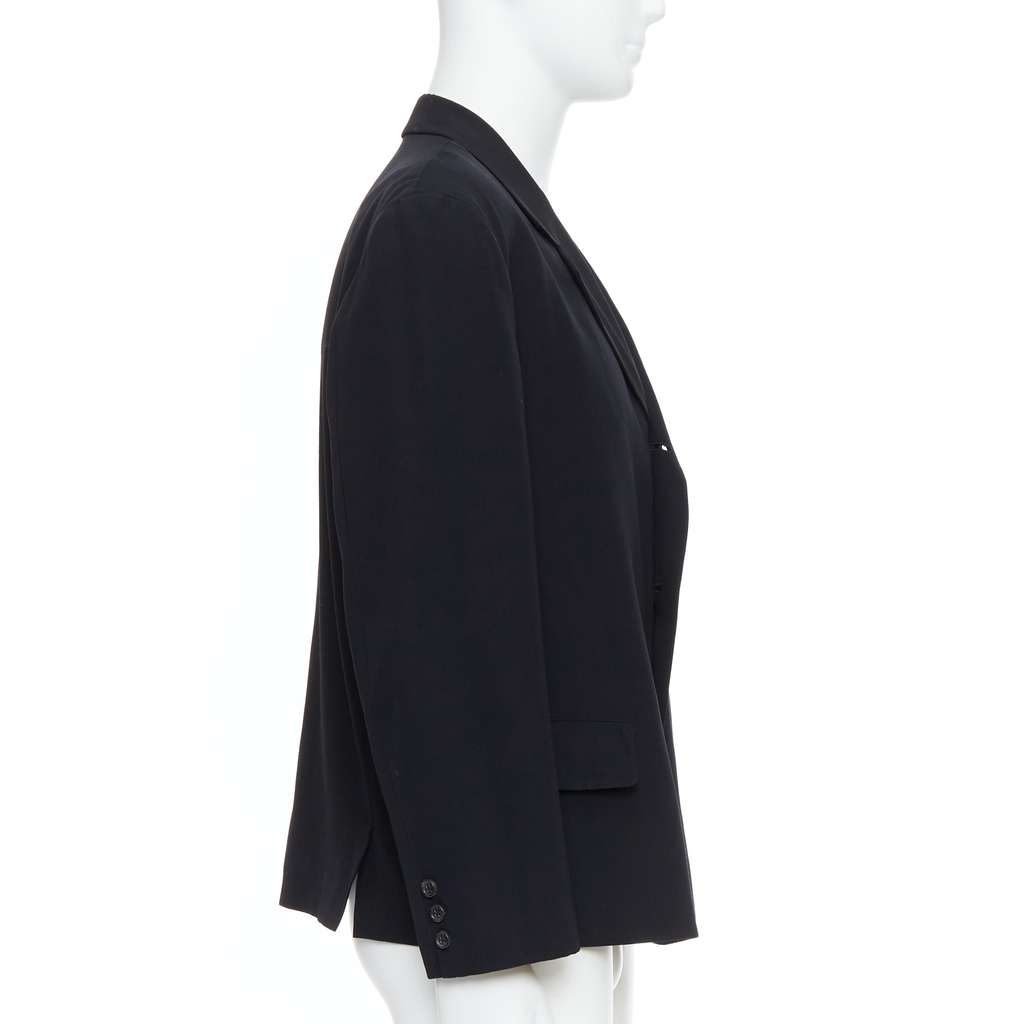 Yohji Yamamoto Black Oversized Blazer Black Wool Good condition - Model View