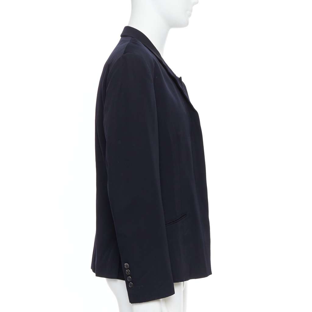 Yohji Yamamoto Black Deconstructed Blazer Black Wool Very good condition - Box View
