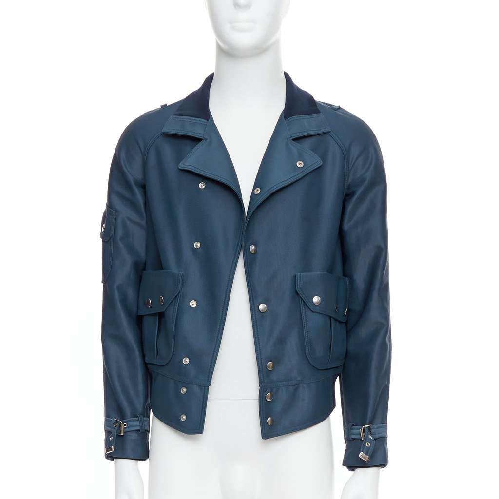 Balenciaga Green Check Overshirt Blue Polyester Very good - Front View
