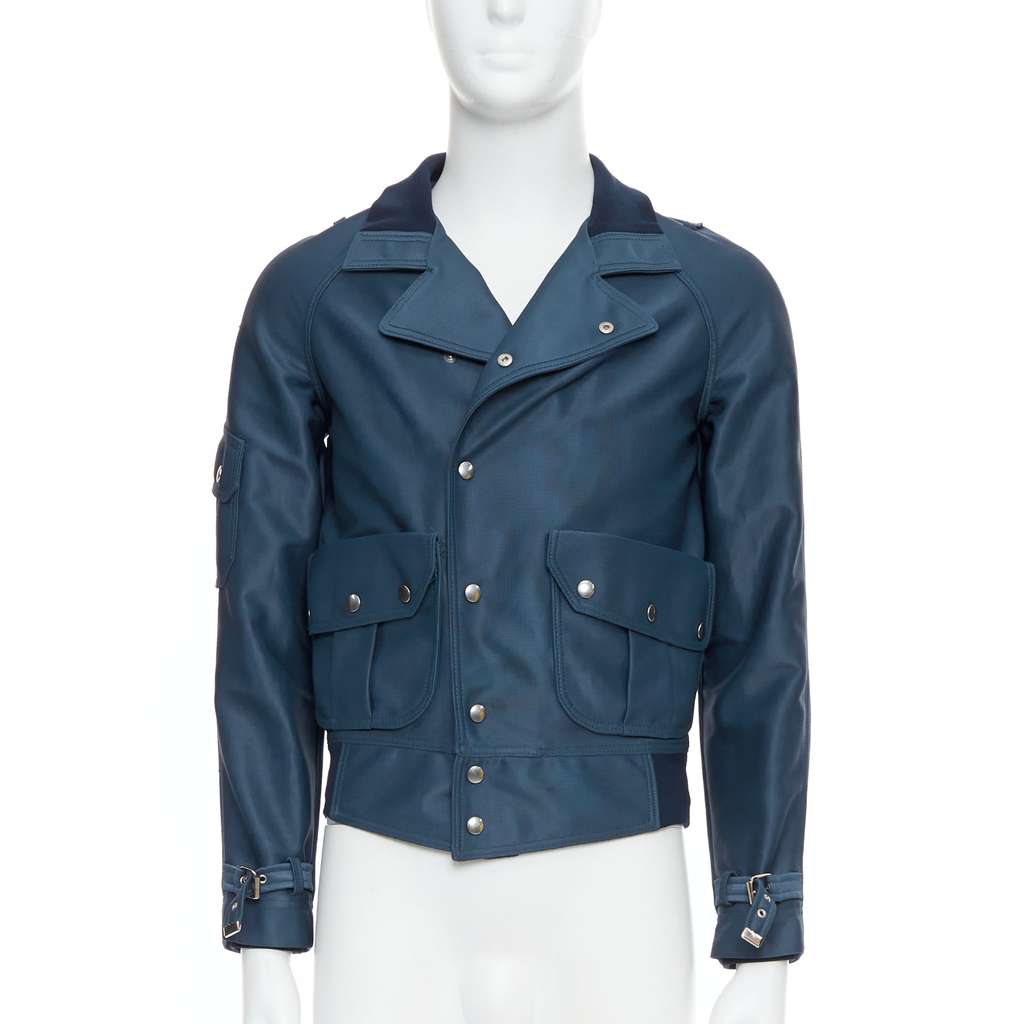 Balenciaga Green Check Overshirt Blue Polyester Very good - Inside View