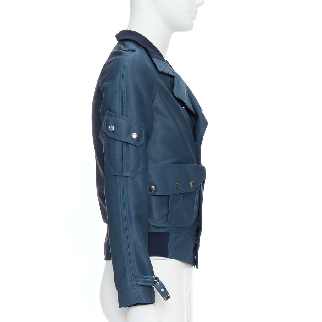 Balenciaga Green Check Overshirt Blue Polyester Very good - Box View