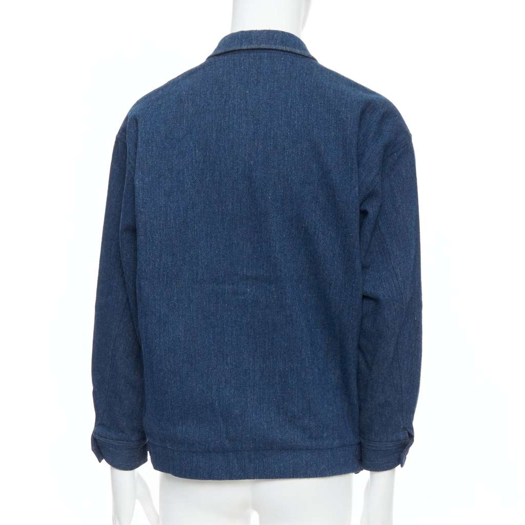 Yohji Yamamoto Blue Wool Zip Bomber Blue Wool Good - Box View