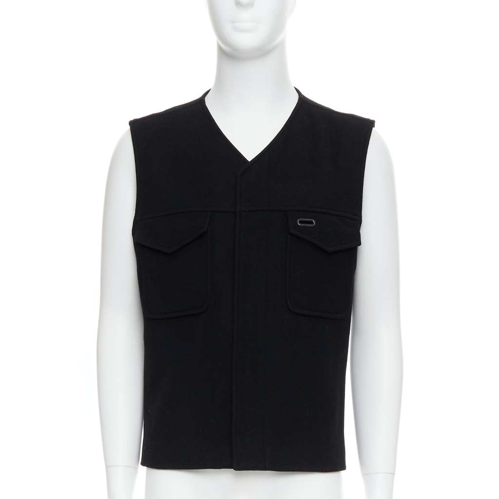 Maison Martin Margiela Oval Pocket Vest Black Very good - Front View