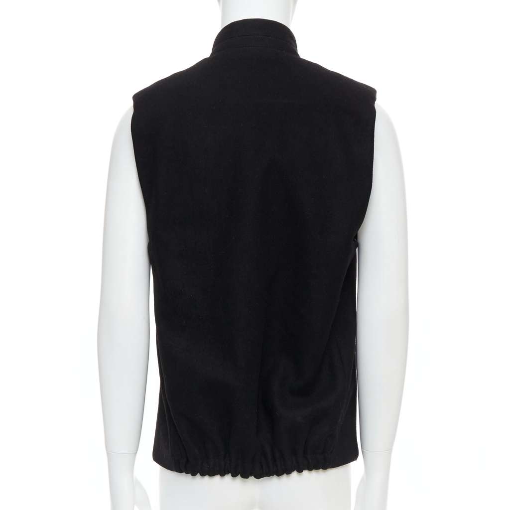 Lemaire Topstitch Waistcoat Vest Black Wool Very good - Box View